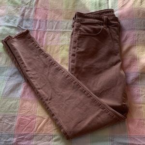 American Eagle Super Hi Rise Stretch Brown Skinny Jeans 12L